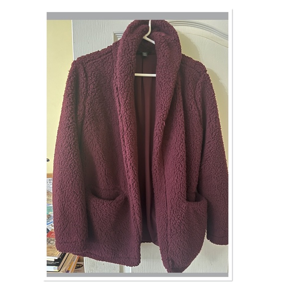 Lord and Taylor Plush Open-Front Jacket, XS - Picture 2 of 4